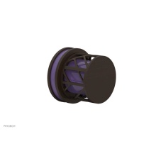 Phylrich 222-35/11BX046 - Antique Bronze Jolie Diverter/Volume Control Trim With Round Cutaway Handles And Purple Accents