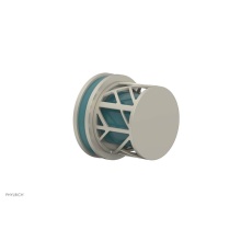 Phylrich 222-35/15BX049 - Burnished Nickel Jolie Diverter/Volume Control Trim With Round Cutaway Handles And Turquoise Accen