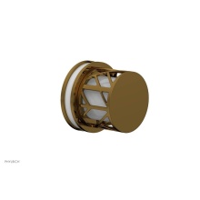 Phylrich 222-35-002X051 - French Brass (Living Finish) Jolie Diverter/Volume Control Trim With Round Cutaway Handles And Glo