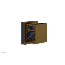 Phylrich 222-36-002X044 - French Brass (Living Finish) Jolie Diverter/Volume Control Trim With Square Cutaway Handles And Na
