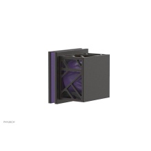 Phylrich 222-36/10BX046 - Oil Rubbed Bronze Jolie Diverter/Volume Control Trim With Square Cutaway Handles And Purple Accent