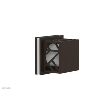Phylrich 222-36-11BX051 - Antique Bronze Jolie Diverter/Volume Control Trim With Square Cutaway Handles And Gloss White Acce
