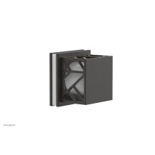 Phylrich 222-36-10BX051 - Oil Rubbed Bronze Jolie Diverter/Volume Control Trim With Square Cutaway Handles And Gloss White A