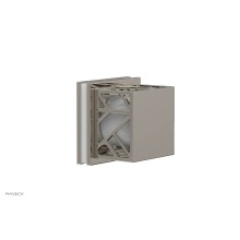 Phylrich 222-36-014X051 - Polished Nickel Jolie Diverter/Volume Control Trim With Square Cutaway Handles And Gloss White Acc