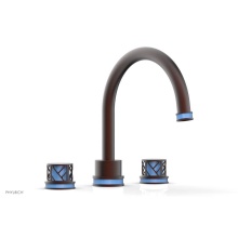 Phylrich 222-40-05WX043 - Weathered Copper Jolie 3-Hole Deck Tub Filler With Gooseneck Spout, Round Cutaway Handles, And Lig
