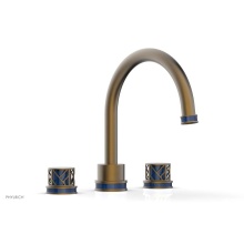 Phylrich 222-40-OEBX044 - Old English Brass Jolie 3-Hole Deck Tub Filler With Gooseneck Spout, Round Cutaway Handles, And Na