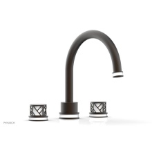 Phylrich 222-40-10BX051 - Oil Rubbed Bronze Jolie 3-Hole Deck Tub Filler With Gooseneck Spout, Round Cutaway Handles, And Gl