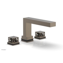 Phylrich 222-41-OEBX041 - Old English Brass Jolie 3-Hole Deck Tub Filler With Rectangular Spout, Square Cutaway Handles, And