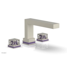 Phylrich 222-41/15BX046 - Burnished Nickel Jolie 3-Hole Deck Tub Filler With Rectangular Spout, Square Cutaway Handles, And