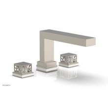 Phylrich 222-41-014X051 - Polished Nickel Jolie 3-Hole Deck Tub Filler With Rectangular Spout, Square Cutaway Handles, And G