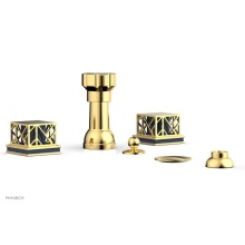 Phylrich 222-61/024X044 - Four Hole Bidet Set, Sqr, Jolie