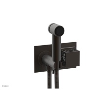 Phylrich 222-65-10BX051 - Oil Rubbed Bronze Jolie Wall Mounted Bidet Set With Rectangular Trim, Square Cutaway Handle, And G