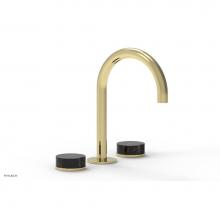 Phylrich 250-03/003X030 - CIRC - Widespread Faucet - High Spout, Black Marble Handles, Push-to-Close Drain