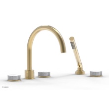 Phylrich 250-50/004X031 - Deck Set, High Spout W/ Handshower Marble Handles