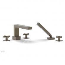 Phylrich 255-48/008 - CROI - Deck Tub Set with Hand Shower - Cross Handles