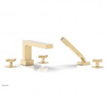 Phylrich 255-48/004 - CROI - Deck Tub Set with Hand Shower - Cross Handles