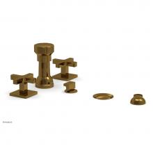Phylrich 255-60/002 - CROI - Four Hole Bidet Set - Cross Handles