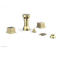 Phylrich 290-63/03U - 4 Hole Bidet Cube Hdl