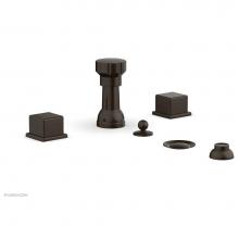 Phylrich 290-63/11B - 4 Hole Bidet Cube Hdl