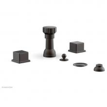 Phylrich 290-63/10B - 4 Hole Bidet Cube Hdl
