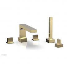 Phylrich 291-48/004 - STRIA Deck Tub Set with Hand Shower Blade Handles 291-48