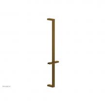 Phylrich 3-502/002 - French Brass (Living Finish) 27'' Flat Adjustable Handshower Slide Bar With Holder