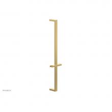 Phylrich 3-502/025 - Polished Gold 27'' Flat Adjustable Handshower Slide Bar With Holder