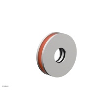 Phylrich 3-639-26DX042 - Satin Chrome Jolie Round Shower Arm Flange With Orange Accents