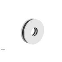 Phylrich 3-639-050X041 - Satin White Jolie Round Shower Arm Flange With Black Accents