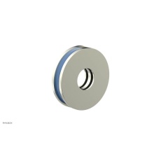 Phylrich 3-639-015X043 - Satin Nickel Jolie Round Shower Arm Flange With Light Blue Accents