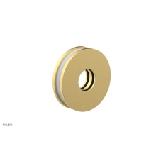 Phylrich 3-639-24BX051 - Burnished Gold Jolie Round Shower Arm Flange With Gloss White Accents