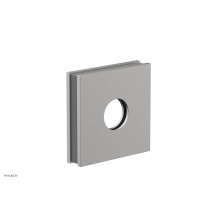 Phylrich 3-722-26DX048 - Satin Chrome Jolie Square Shower Arm Flange With Grey Accents