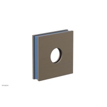 Phylrich 3-722-OEBX043 - Old English Brass Jolie Square Shower Arm Flange With Light Blue Accents