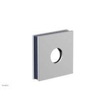 Phylrich 3-722-026X044 - Polished Chrome Jolie Square Shower Arm Flange With Navy Blue Accents