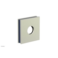 Phylrich 3-722-015X044 - Satin Nickel Jolie Square Shower Arm Flange With Navy Blue Accents