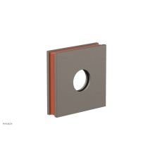 Phylrich 3-722-15AX042 - Pewter Jolie Square Shower Arm Flange With Orange Accents