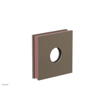 Phylrich 3-722-OEBX045 - Old English Brass Jolie Square Shower Arm Flange With Pink Accents