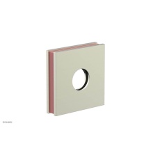 Phylrich 3-722-015X045 - Satin Nickel Jolie Square Shower Arm Flange With Pink Accents