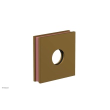 Phylrich 3-722-002X045 - French Brass (Living Finish) Jolie Square Shower Arm Flange With Pink Accents
