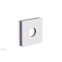 Phylrich 3-722-050X046 - Satin White Jolie Square Shower Arm Flange With Purple Accents