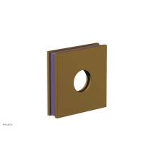 Phylrich 3-722-002X046 - French Brass (Living Finish) Jolie Square Shower Arm Flange With Purple Accents