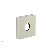 Phylrich 3-722-015X051 - Satin Nickel Jolie Square Shower Arm Flange With Gloss White Accents