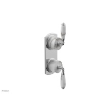 Phylrich 4-453B/026 - 1/2'' Mini Therm 2 Hdl  Wht Mrbl Lvr Hdls Valen