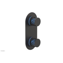 Phylrich 4-589/10BX043 - Oil Rubbed Bronze Jolie Oval Thermostatic Trim With Diverter Or Volume Control, Round Cutaway Hand