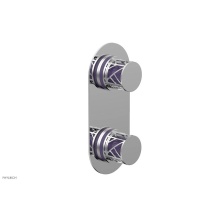 Phylrich 4-589/026X046 - Polished Chrome Jolie Oval Thermostatic Trim With Diverter Or Volume Control, Round Cutaway Handle
