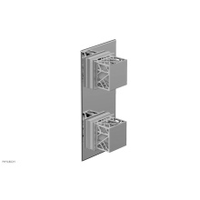 Phylrich 4-588-026X051 - Polished Chrome Jolie Rectangular Thermostatic Trim With Diverter Or Volume Control, Square Cutawa