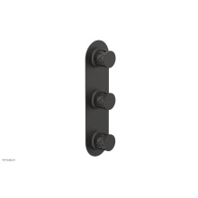 Phylrich 4-590/10BX048 - Oil Rubbed Bronze Jolie Oval Thermostatic Trim With Two Volume Controls, Round Cutaway Handles, An
