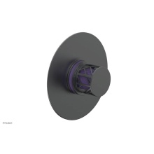 Phylrich 4-592-15GX046 - Gunmetal Gray Jolie Round Thermostatic/Pressure Balance Shower Trim With Round Cutaway Handle And