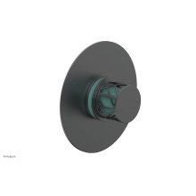 Phylrich 4-592-15GX049 - Gunmetal Gray Jolie Round Thermostatic/Pressure Balance Shower Trim With Round Cutaway Handle And