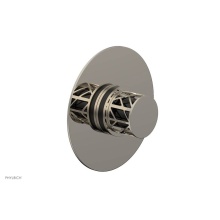 Phylrich 4-592/014X041 - Polished Nickel Jolie Round Thermostatic/Pressure Balance Shower Trim With Round Cutaway Handle An